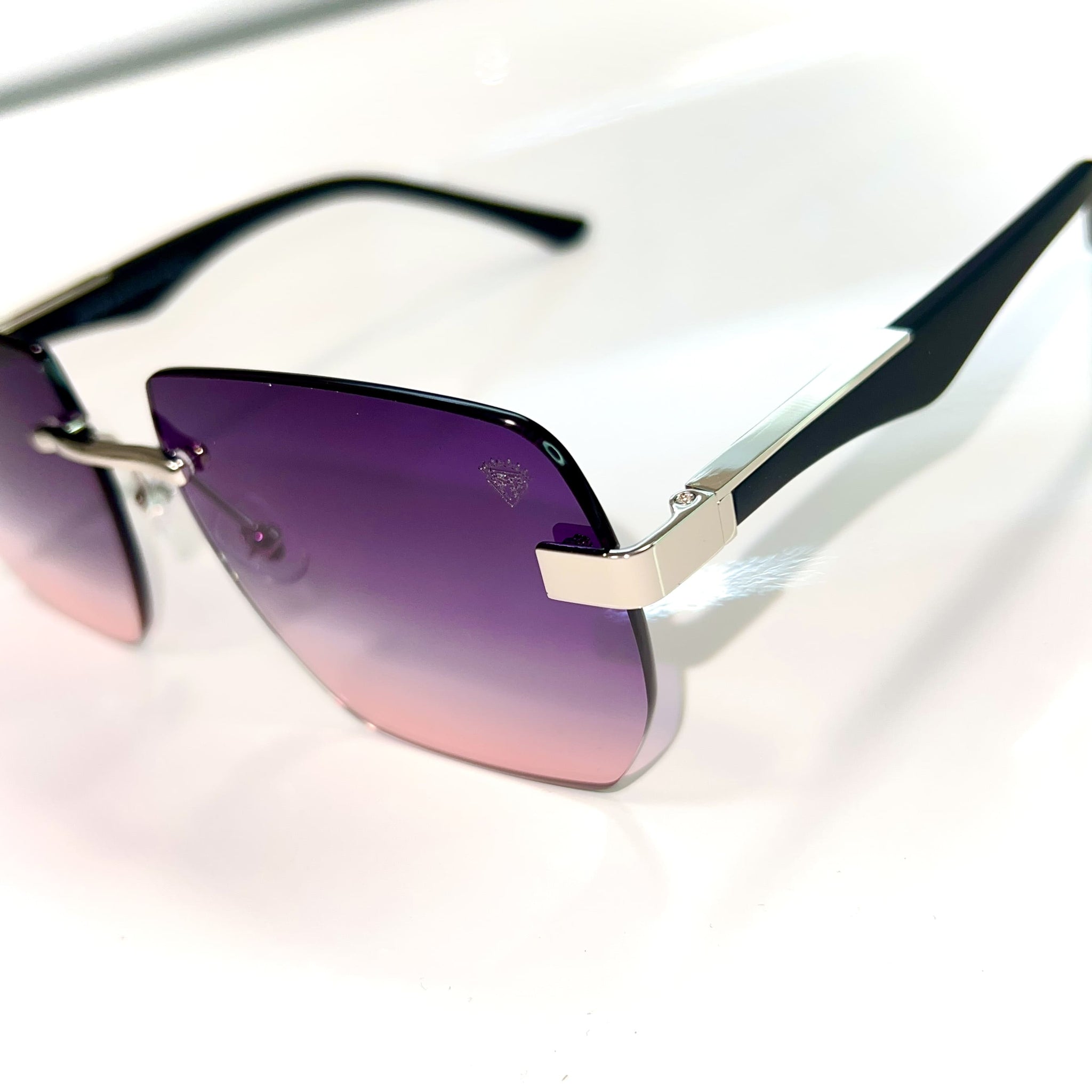 Dubai Glasses - Silver 925 plated / Silicon side - Purple Shade - Sehgal Glasses