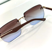 Dubai Glasses - gold plated / Silicon side - Brown/Blue Shade - Sehgal Glasses