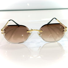 Pharaoh Glasses - Diamond cut / gold plated - Brown Shade - Sehgal Glasses