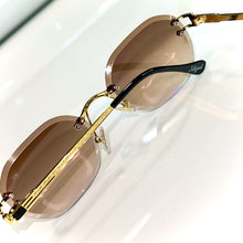 Pharaoh Glasses - Diamond cut / gold plated - Brown Shade - Sehgal Glasses