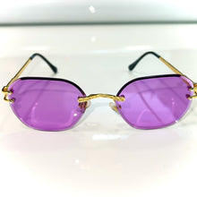 Pharaoh Glasses - Diamond cut / gold plated - Purple Shade - Sehgal Glasses