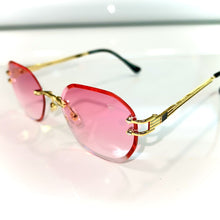 Pharaoh Glasses - Diamond cut / gold plated - Pink Shade - Sehgal Glasses
