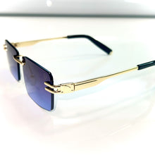 Sehgal Premium glasses - gold plated - Blue Shade - Gold frame