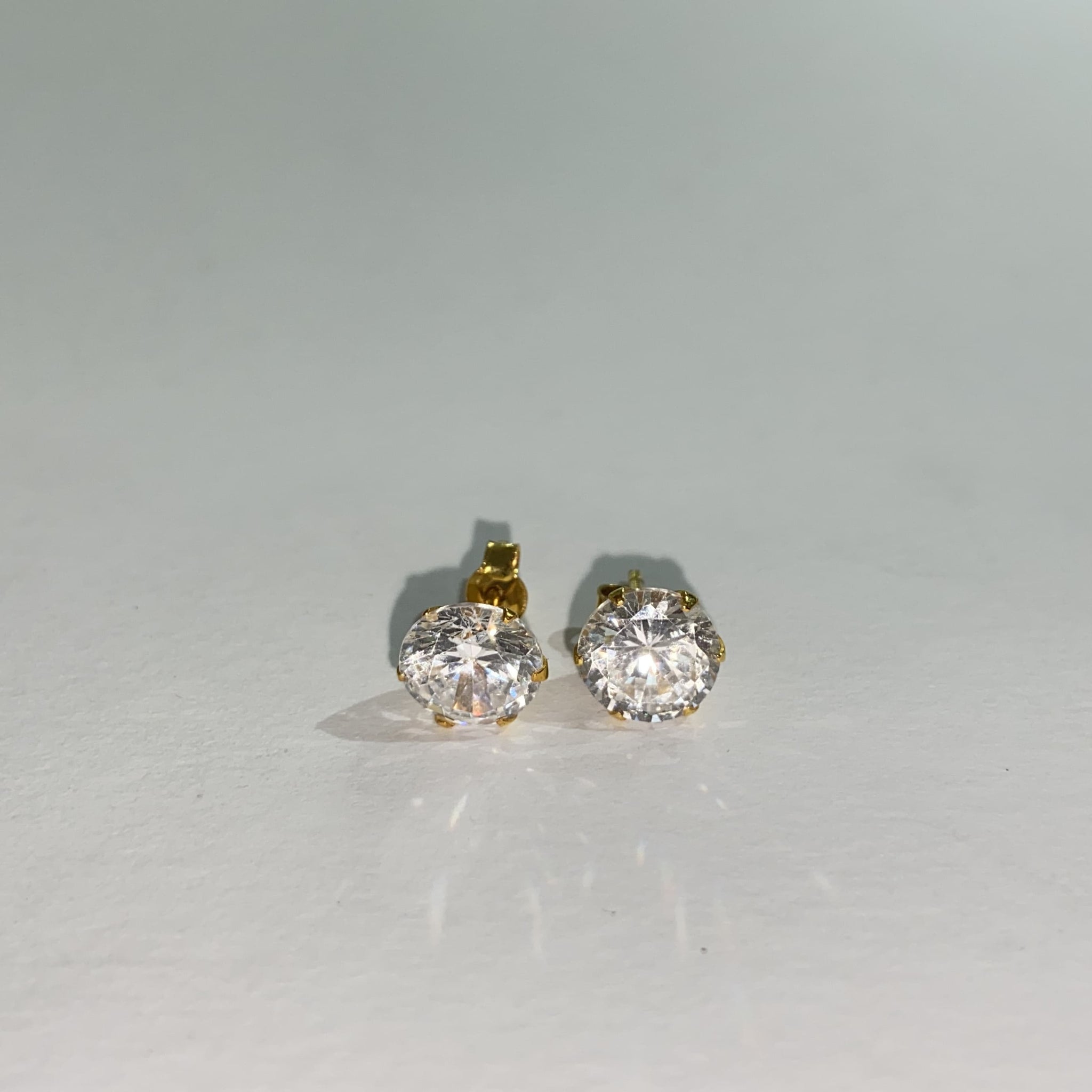 Zirkonia earrings / oorbellen 185 - 14 karaat