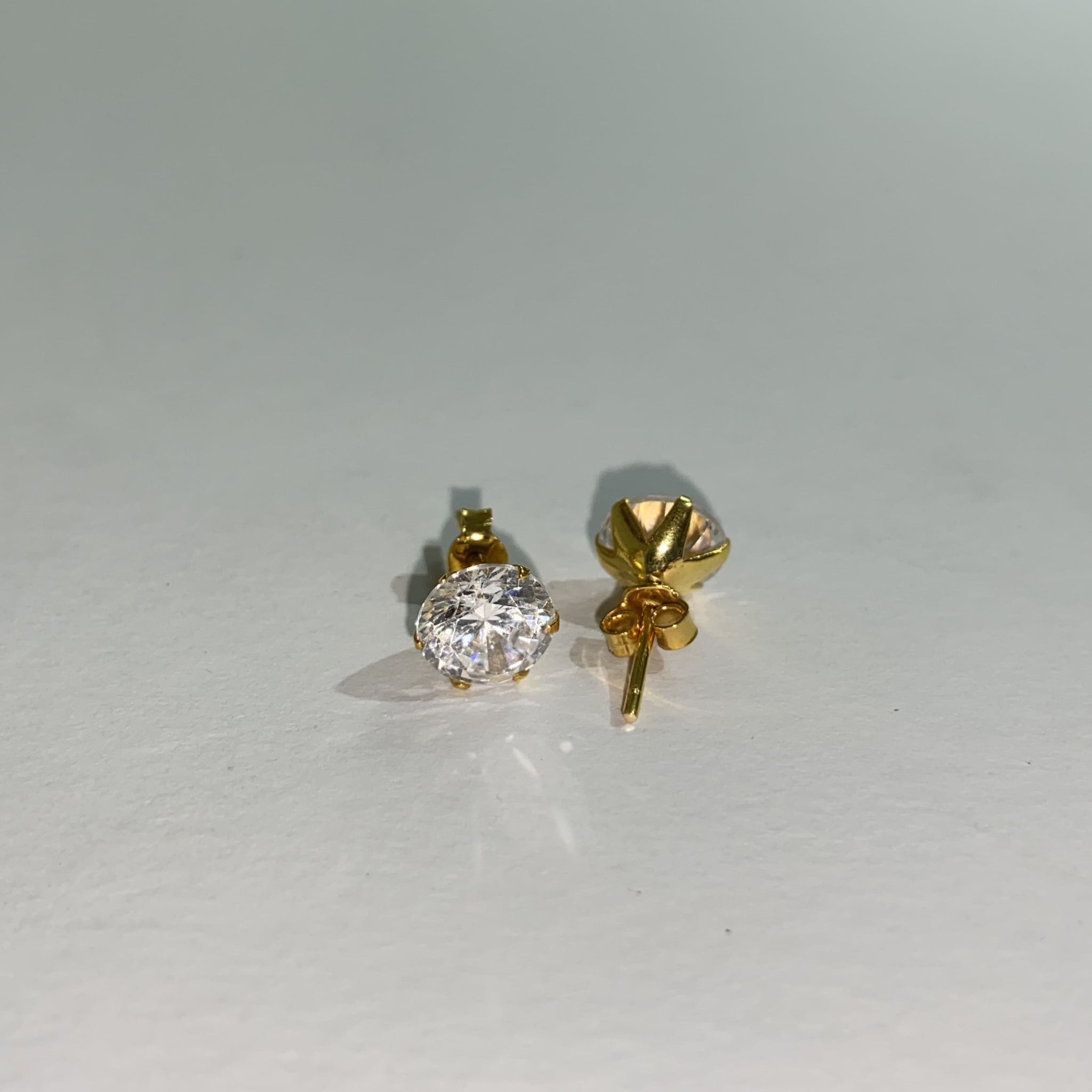 Zirkonia earrings / oorbellen 185 - 14 karaat