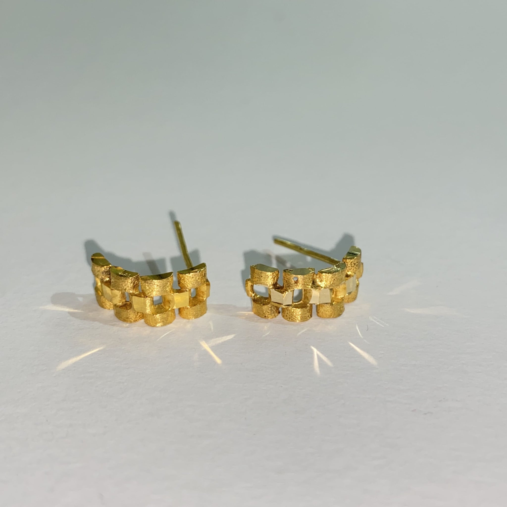Rolex schakel earrings / oorbellen 189 - 14 karaat