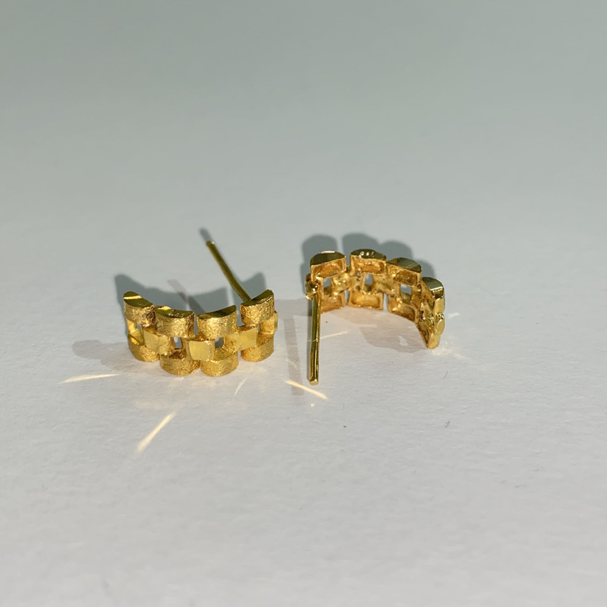 Rolex schakel earrings / oorbellen 189 - 14 karaat