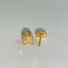 Indiaan earrings / oorbellen 190 - 14 karaat