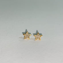Star earrings / oorbellen 200 - 14 karaat