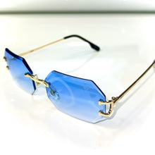 Sparkle Glasses - Diamond Cut - gold plated - Blue Shade - Sehgal Glasses
