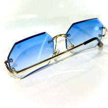 Sparkle Glasses - Diamond Cut - gold plated - Blue Shade - Sehgal Glasses