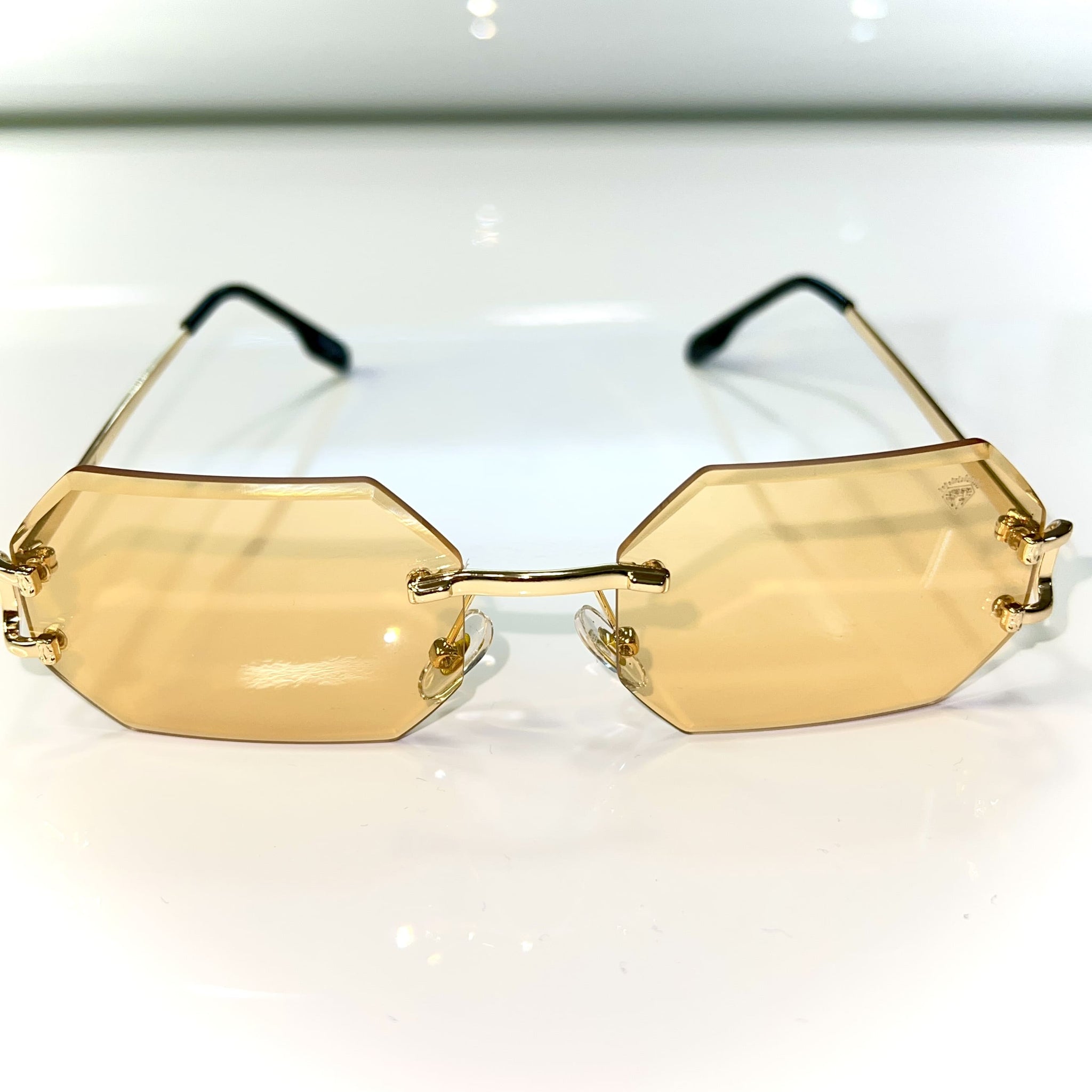 Sparkle Glasses - Diamond Cut - 14k gold plated - Caramel Shade - Sehgal Glasses