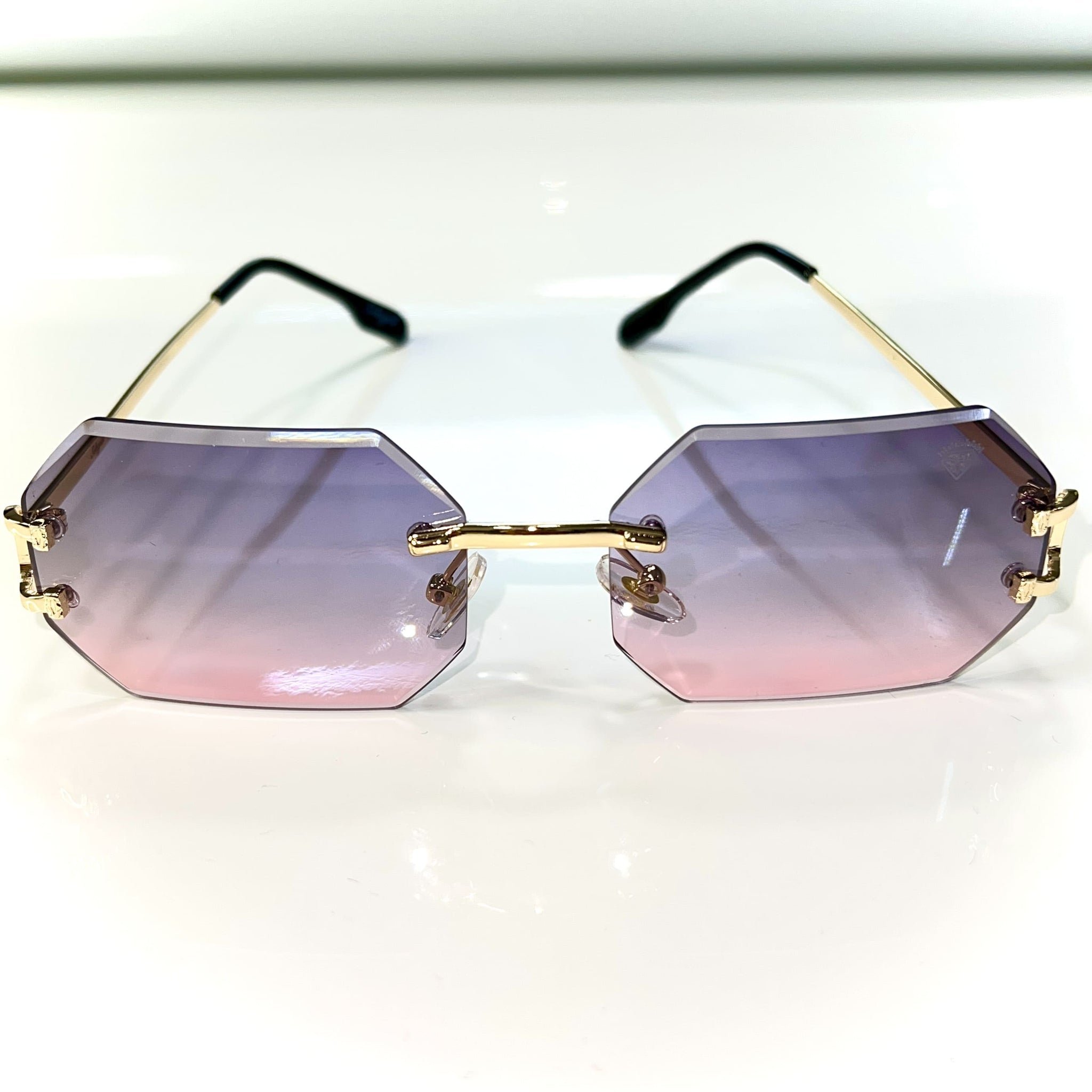 Sparkle Glasses - Diamond Cut -  14k gold plated - Purple/Pink Shade - Sehgal Glasses