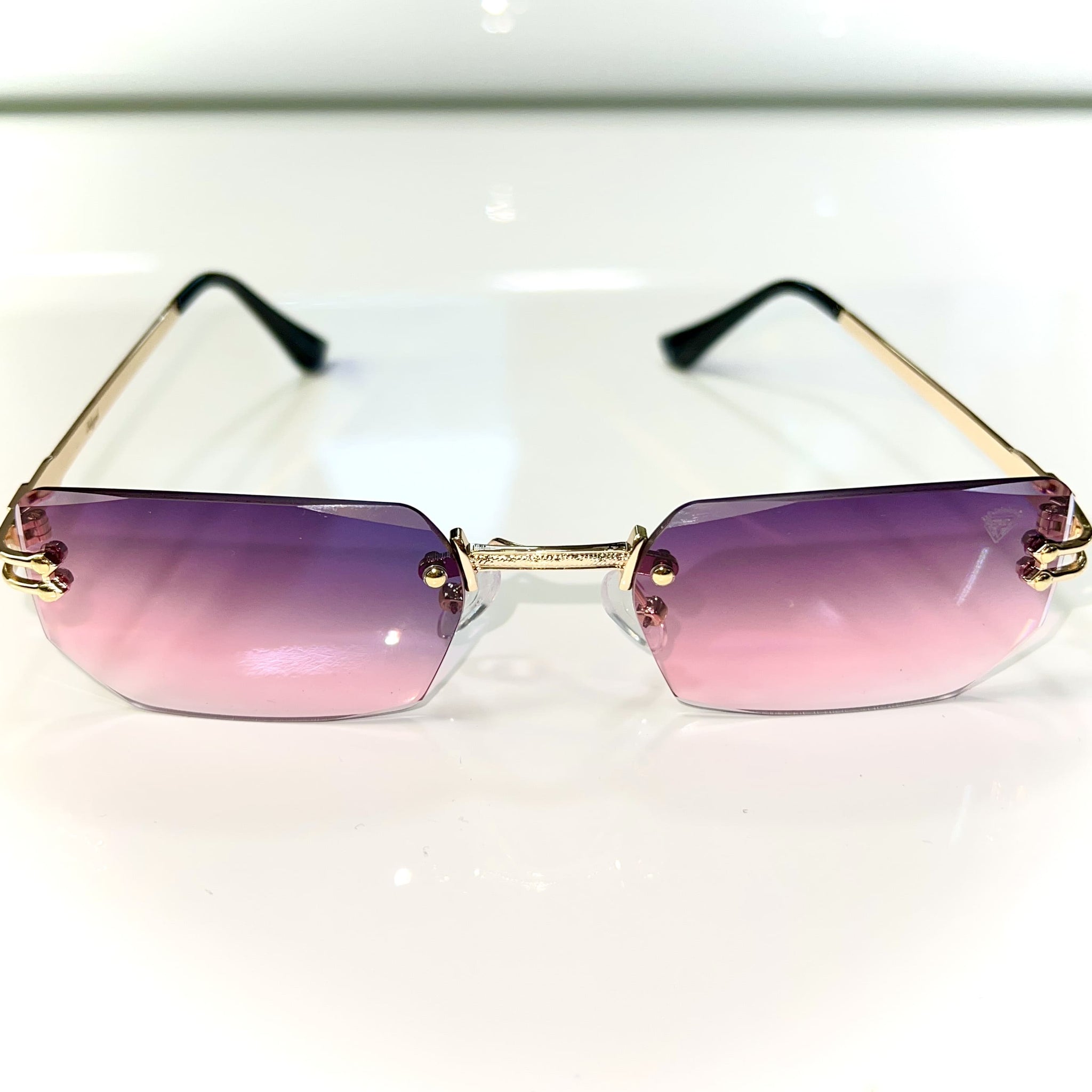 Rich Glasses - 14k gold plated - Diamond Cut - Pink / Blue Shade - Sehgal Glasses