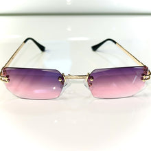 Rich Glasses - gold plated - Diamond Cut - Pink / Blue Shade - Sehgal Glasses