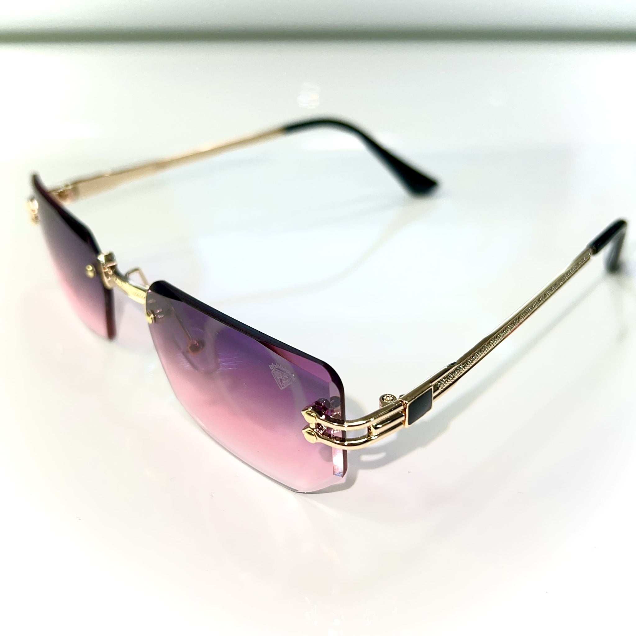 Rich Glasses - 14k gold plated - Diamond Cut - Pink / Blue Shade - Sehgal Glasses