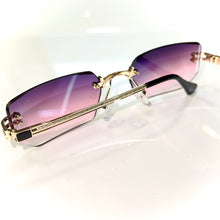 Rich Glasses - gold plated - Diamond Cut - Pink / Blue Shade - Sehgal Glasses