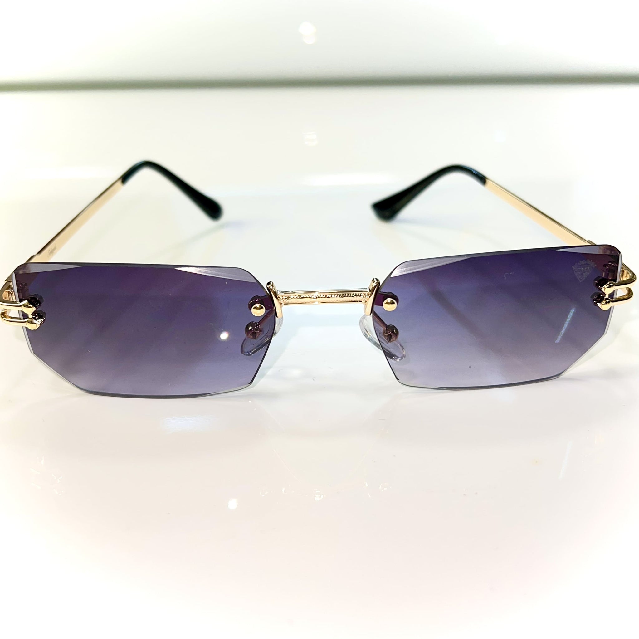 Rich Glasses - Diamond Cut - 14k gold plated - Black Shade - Sehgal Glasses