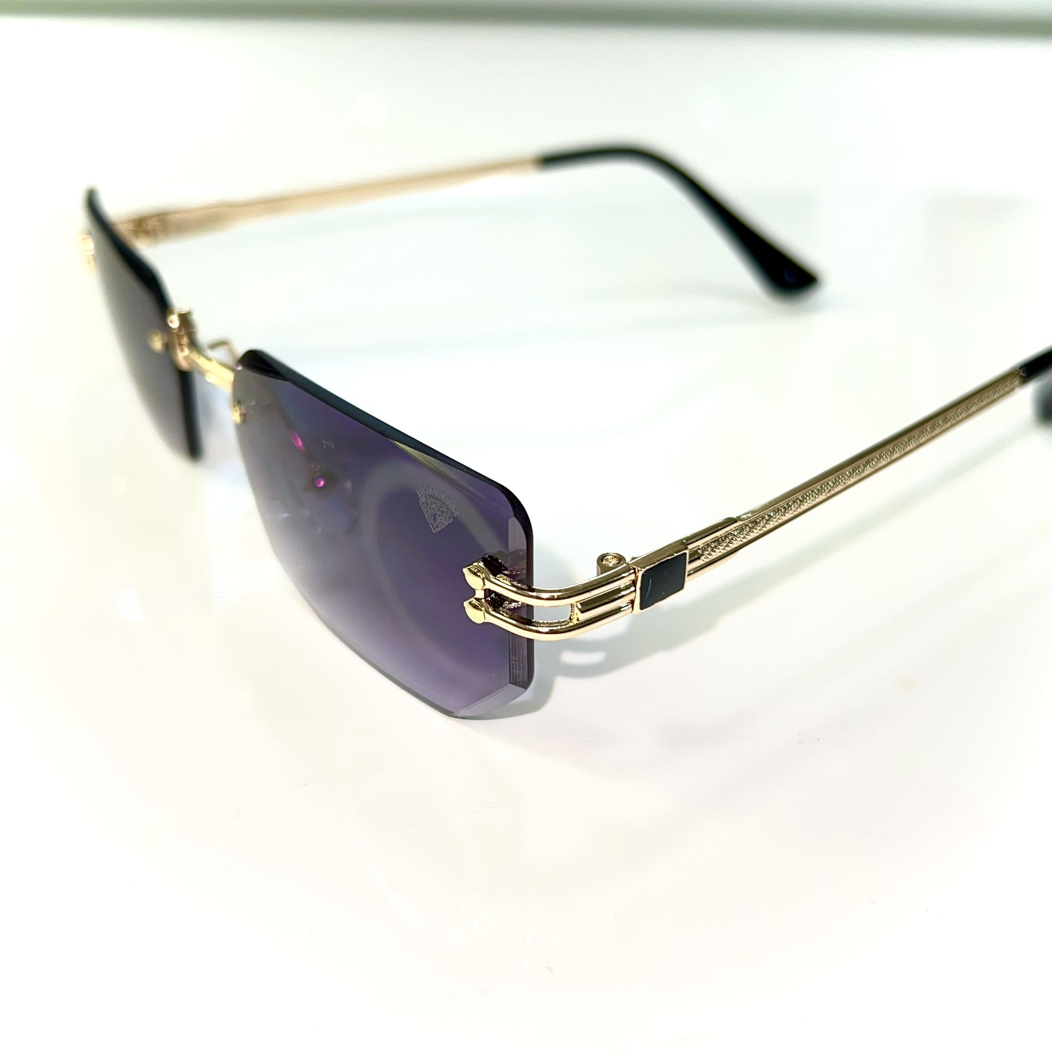 Rich Glasses - Diamond Cut - 14k gold plated - Black Shade - Sehgal Glasses