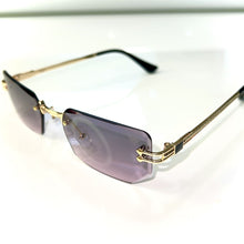 Rich Glasses - Diamond Cut - gold plated - Light Pink / Grey Shade - Sehgal Glasses