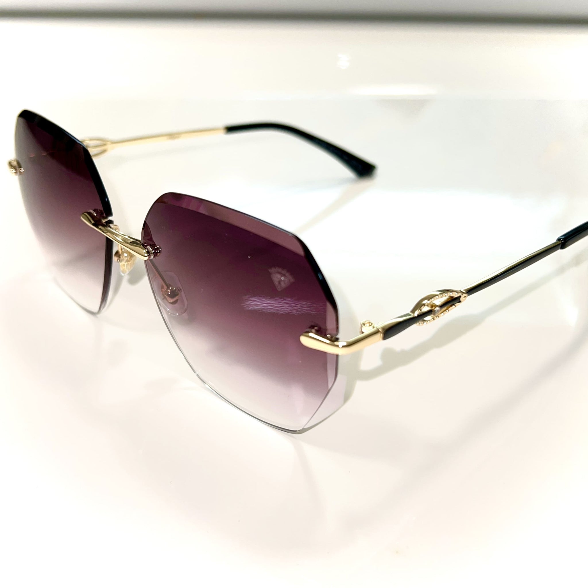 Egyptian Eye Glasses - "For Her" - 14 carat gold plated - Bordeaux Shade- Sehgal Glasses