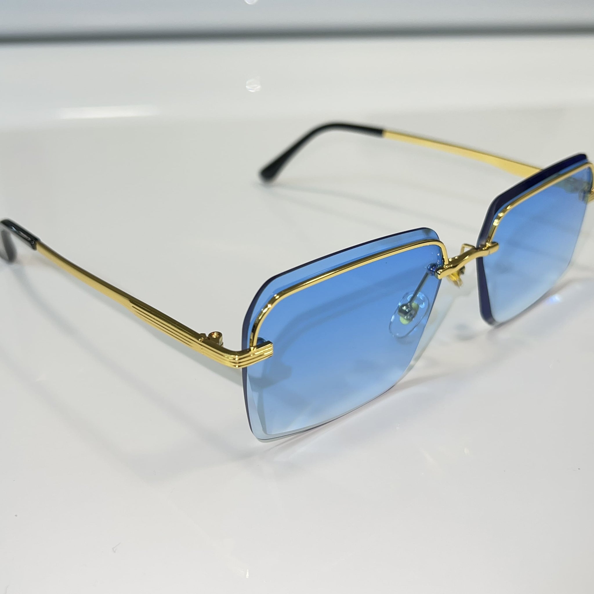 Invincible Glasses - 14k gold plated - Blue Shade - Sehgal Glasses