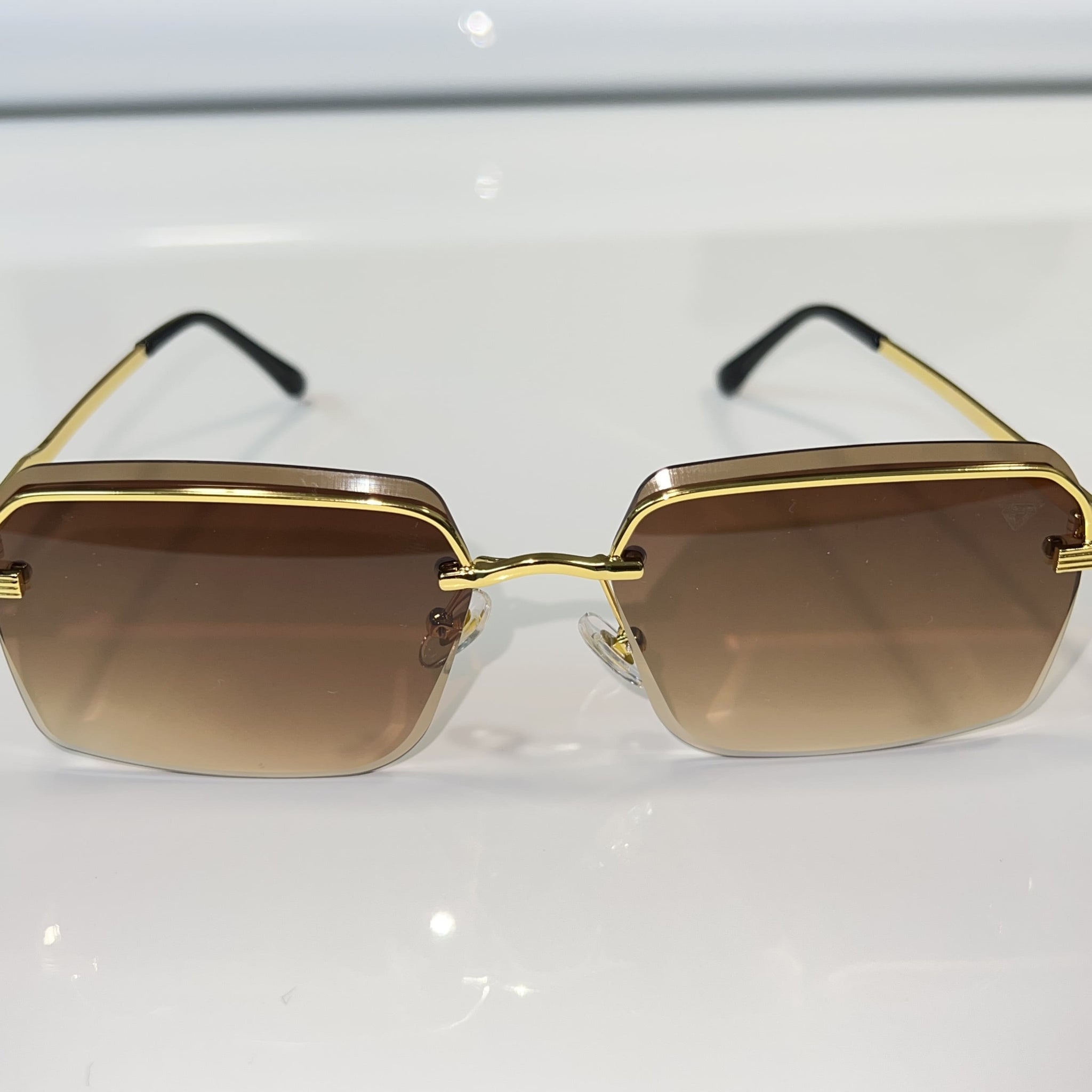 Invincible Glasses - 14k gold plated - Brown Shade - Sehgal Glasses