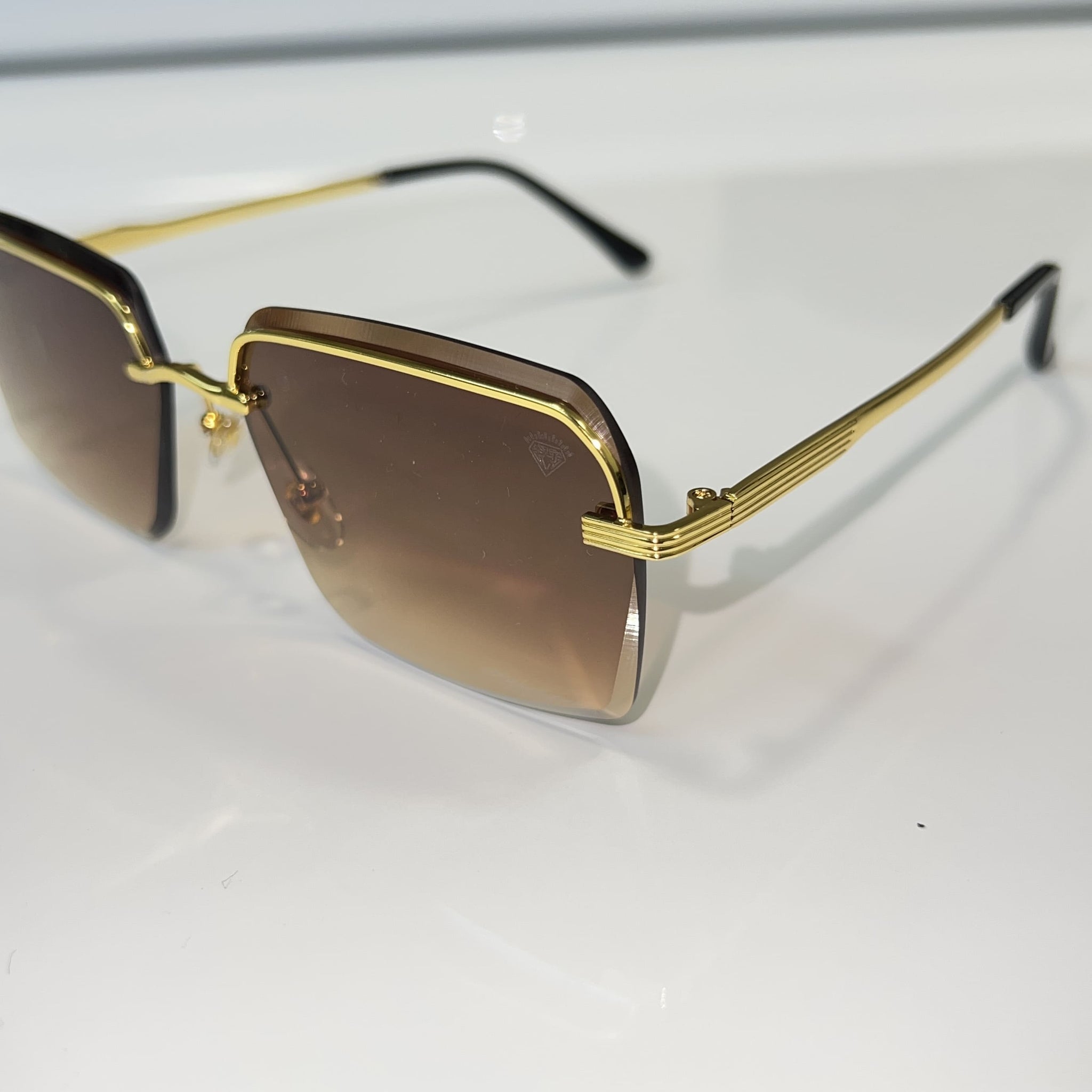 Invincible Glasses - 14k gold plated - Brown Shade - Sehgal Glasses