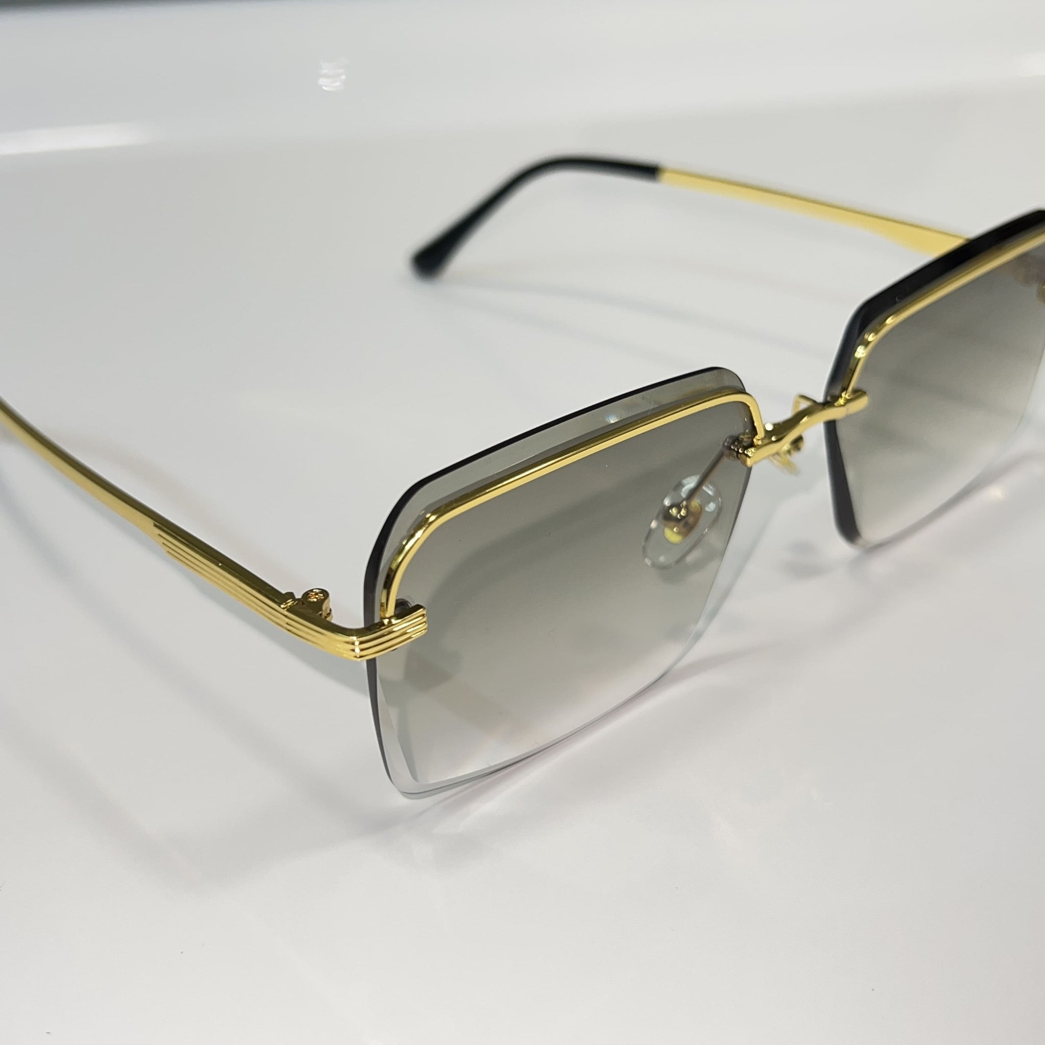 Invincible Glasses - 14k gold plated - Green / Grey Shade - Sehgal Glasses