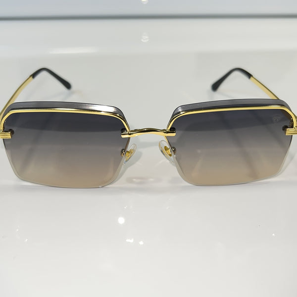 Invincible Glasses - 14k gold plated - Black / Grey Shade - Sehgal Gla ...