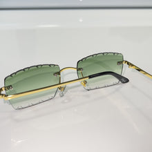 Dripcut Glasses - gold plated - Green Shade - Sehgal Glasses