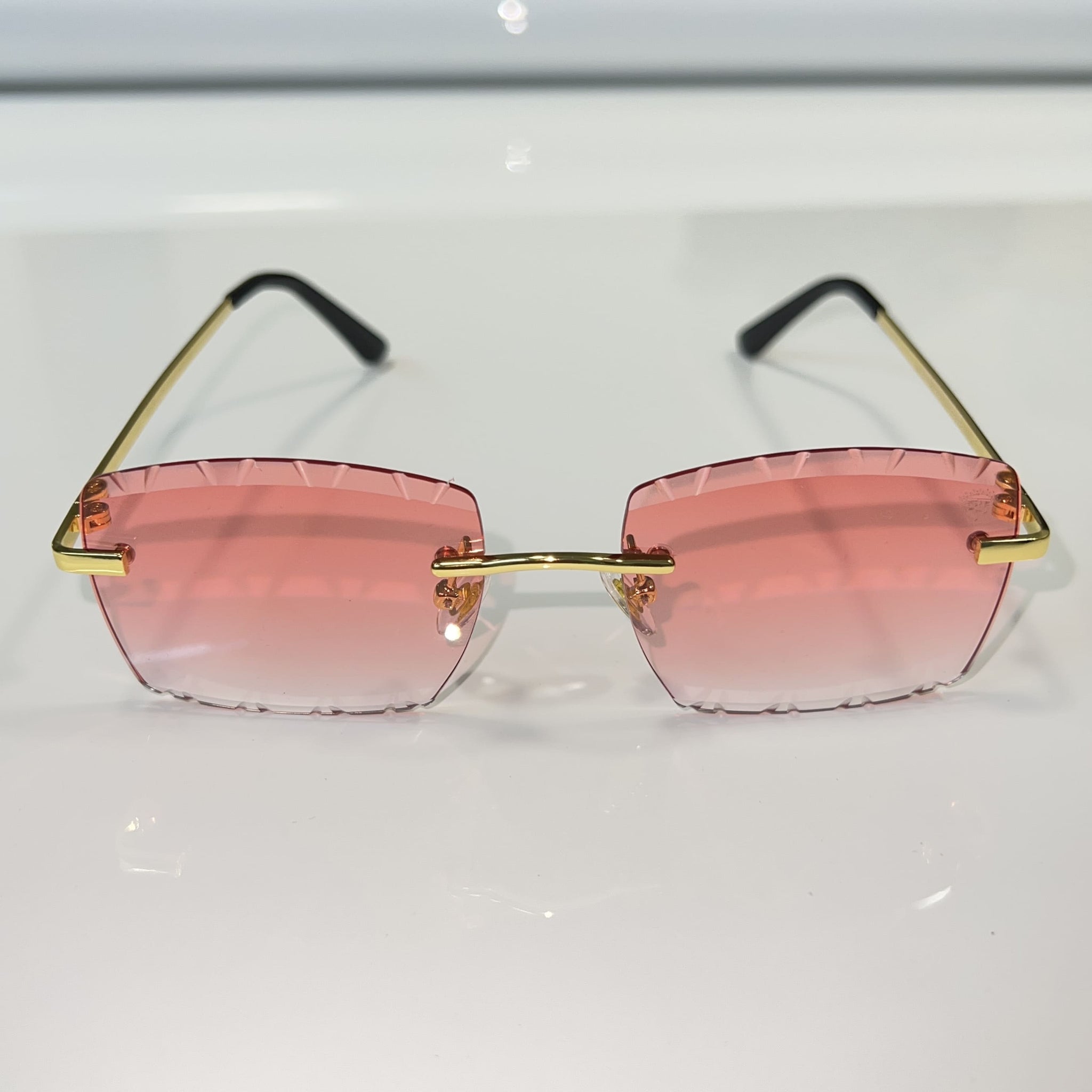 Dripcut Glasses - 14k gold plated - Pink Shade - Sehgal Glasses