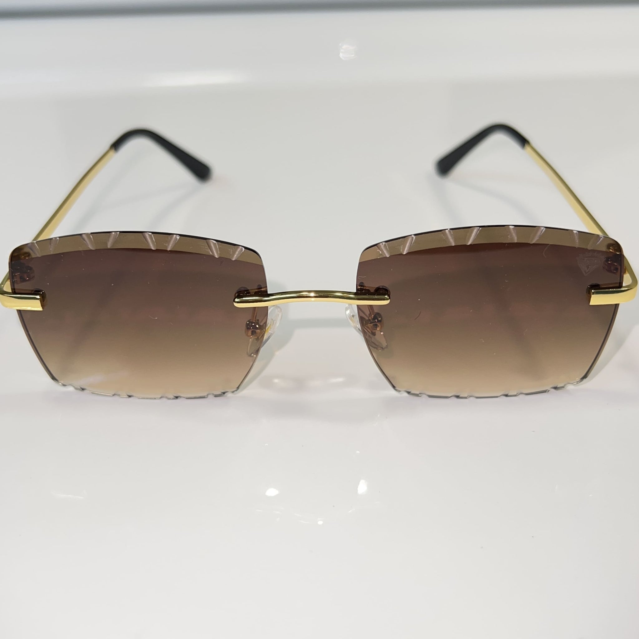 Dripcut Glasses - 14k gold plated - Brown Shade - Sehgal Glasses