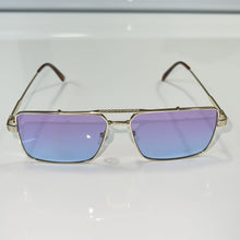 Billionaire Glasses - gold plated - Purple/Blue Shade - Sehgal Glasses