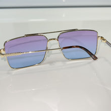 Billionaire Glasses - gold plated - Purple/Blue Shade - Sehgal Glasses