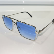 Billionaire Glasses - gold plated - Blue Shade / Silver Frame - Sehgal Glasses