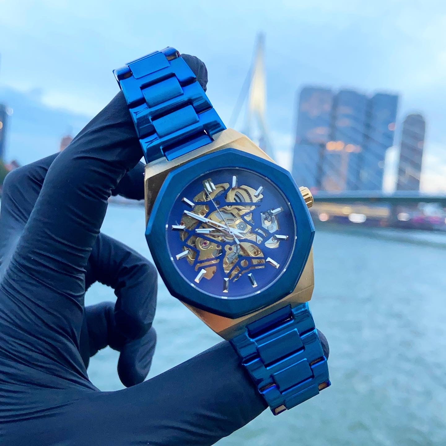 Majesty Watch 40mm - Blue / Gold - Automatic Movement - Sehgal Watches