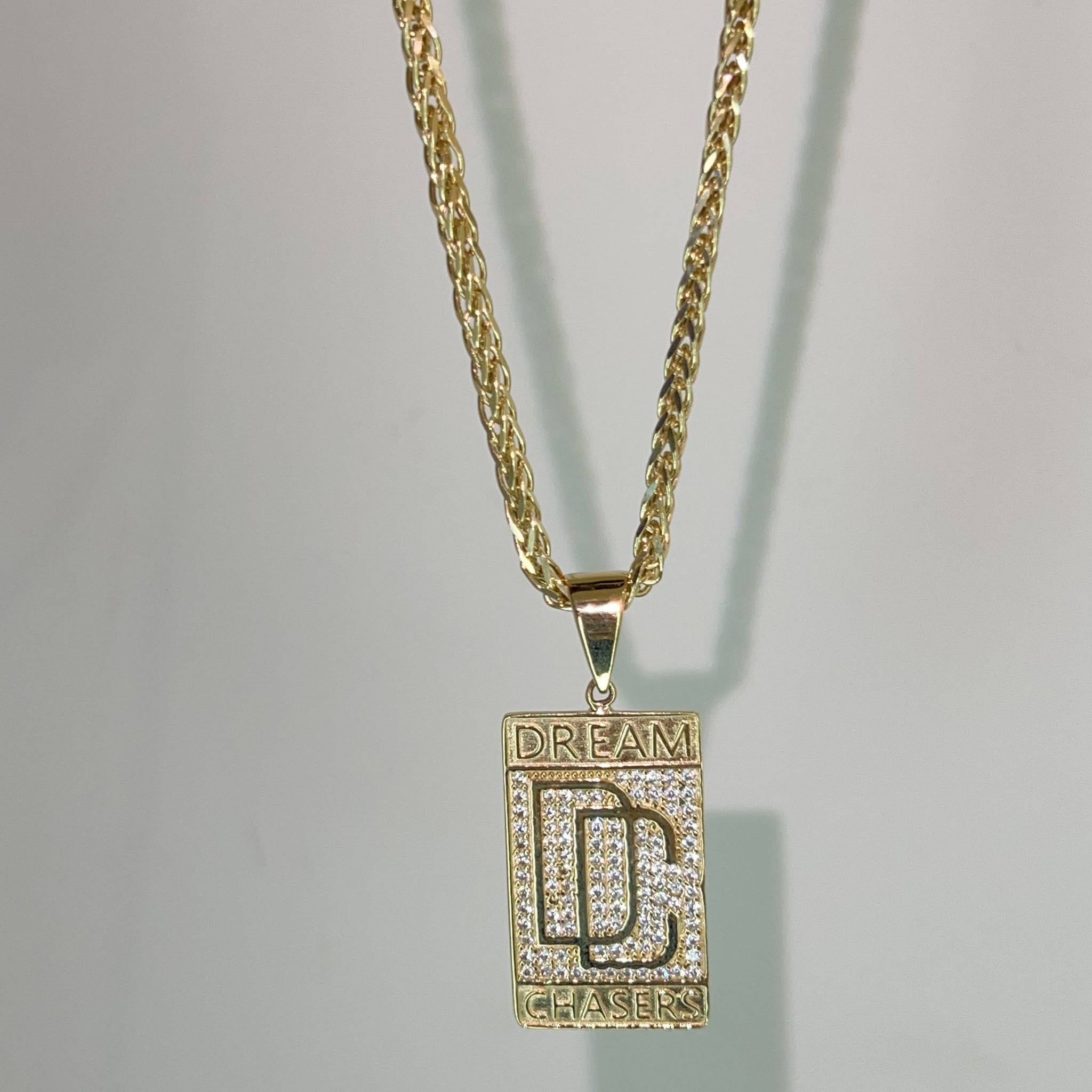 Franco Chain + Dream Chasers Pendant - 14 carat gold - 65cm / 3.7mm